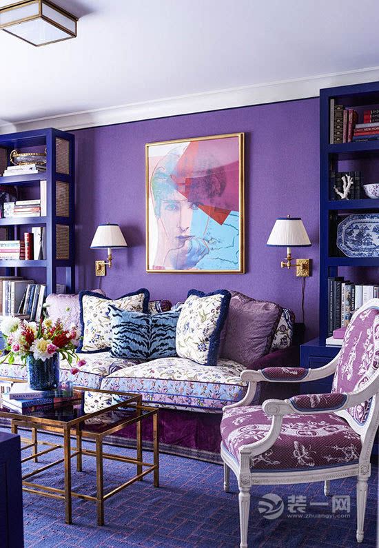 紫色与蓝色的二重奏 迷幻不尽真切的时尚前卫装修